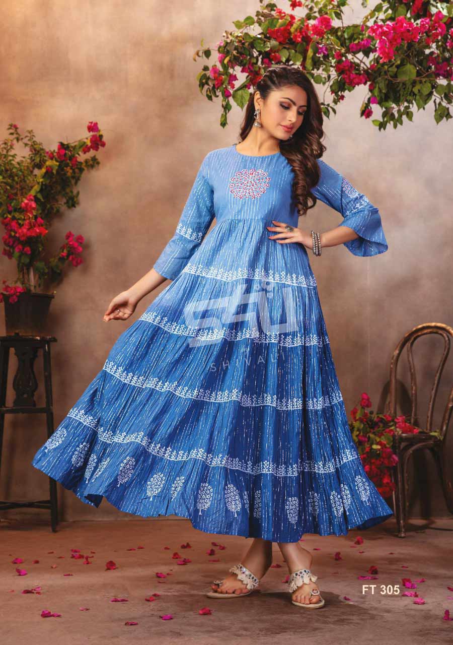 Flairy Tales Vol-3 Cotton Anarkali Kurti Set Flairy Tales Vol-3 Cotton Anarkali Kurti Set
